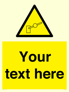 Custom warning barrier